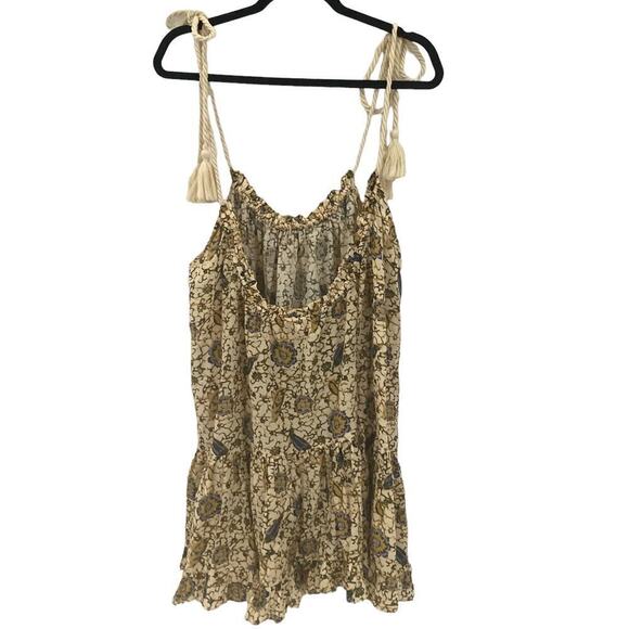 Ulla Johnson Trula Tie Shoulder Mini Dress Coverup In Citrus Size Medium - Picture 11 of 15